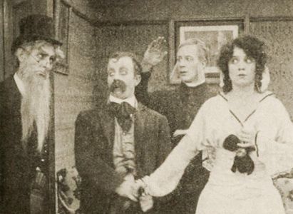 Chester Conklin, Minta Durfee, Ted Edwards, and Josef Swickard in Hearts and Planets (1915)