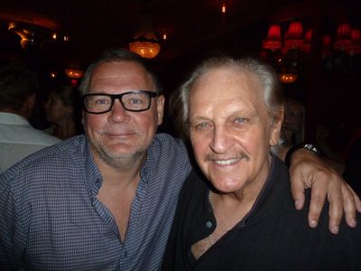 ED METZGER, actor, with JANUSZ KAMINSKI, Oscar winner, director, at wrap party for the film AMERICAN DREAM. KAMINSKI has