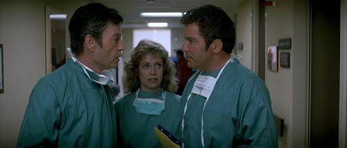 William Shatner, DeForest Kelley, and Catherine Hicks in Star Trek IV: The Voyage Home (1986)