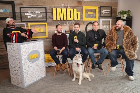 Kevin Smith, Nick Offerman, Eddie Spears, Stephen Kramer Glickman, and Alexandre Espigares at an event for White Fang (2