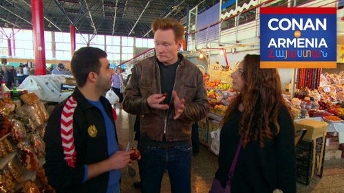 Conan O'Brien and Sona Movsesian in Conan (2010)