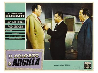 Humphrey Bogart, Rod Steiger, and Max Baer in The Harder They Fall (1956)