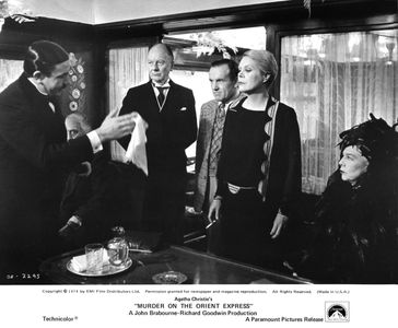 John Gielgud, Albert Finney, Colin Blakely, George Coulouris, Wendy Hiller, and Rachel Roberts in Murder on the Orient E