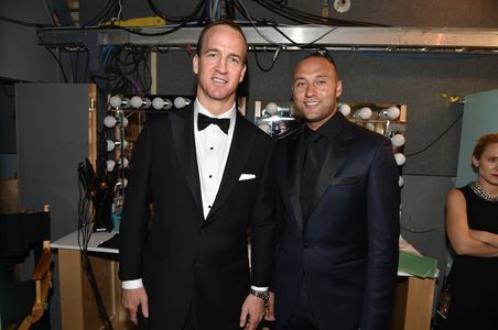 Derek Jeter and Peyton Manning at an event for Saturday Night Live: 40th Anniversary Special (2015)