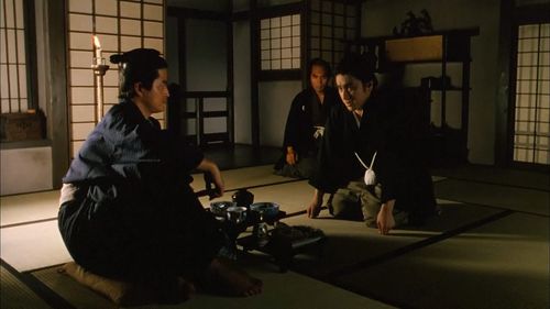 Ryûtarô Gan, Takanori Jinnai, and Keizô Kanie in Zatoichi (1989)