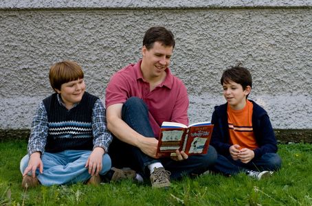 Zachary Gordon, Jeff Kinney, and Robert Capron in Diary of a Wimpy Kid (2010)