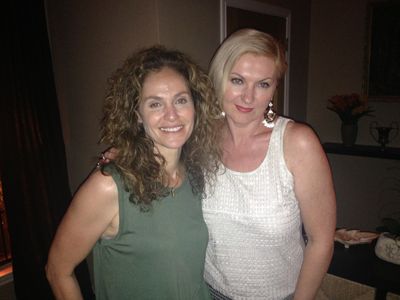 With Amy Brenneman on set of HBO show The Leftovers. Reunited after working together on Judging Amy 15 years ago!