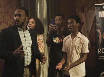 Anthony Mackie, Erica Ash, Niles Fitch, and Jahi Di'Allo Winston in We Have a Ghost (2023)