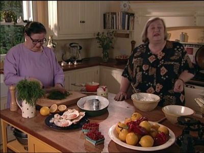 Clarissa Dickson Wright and Jennifer Paterson in Two Fat Ladies (1996)