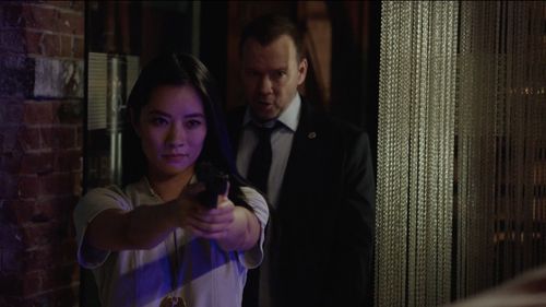 Luna Tieu and Donnie Wahlberg in Blue Bloods