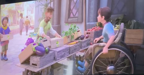 Alice Kina Diehl animated complete with a wheelchair in Disney’s Strange World