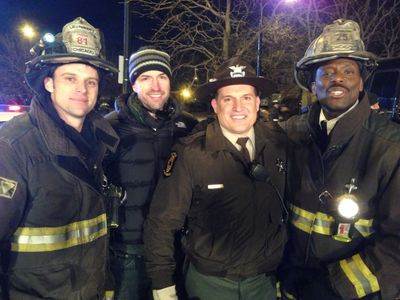 David Lee Russek, Jesse Spencer, and Eamonn Walker in Chicago Fire (2012)