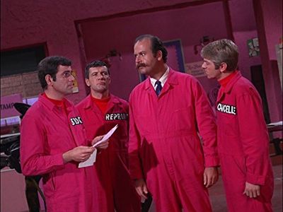 Seymour Cassel, Roger C. Carmel, Rico Cattani, and Alex Rocco in Batman (1966)