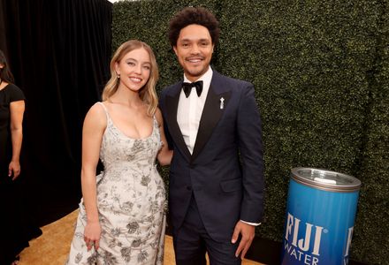Sydney Sweeney and Trevor Noah at an event for The 74th Primetime Emmy Awards (2022)