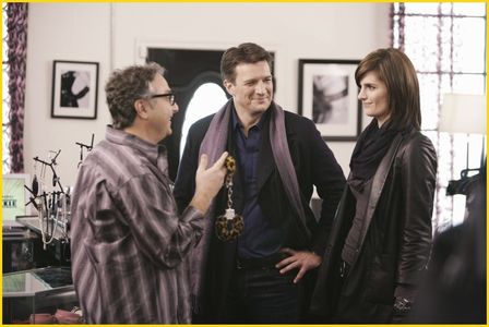 Paul Schackman, Nathan Fillion, Stana Katic in Castle