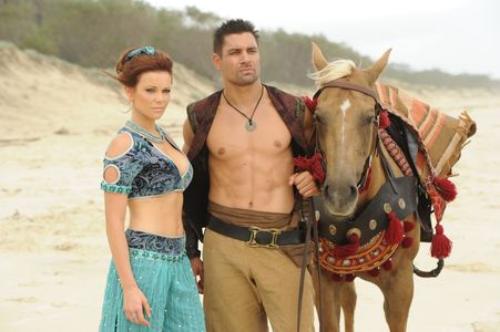 Manu Bennett and Holly Brisley in Sinbad and the Minotaur (2011)