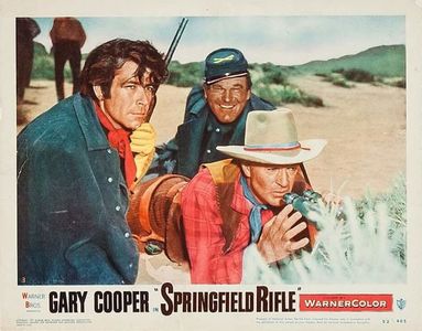 Gary Cooper, Fess Parker, and Guinn 'Big Boy' Williams in Springfield Rifle (1952)