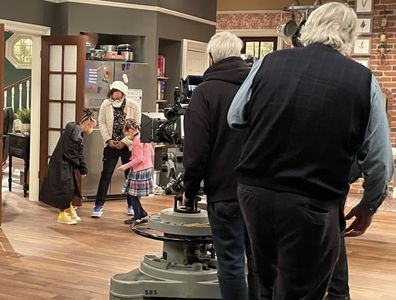 On the set of Raven's Home