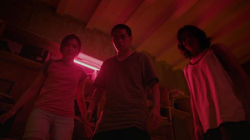 Francis Magundayao, Noel Comia Jr., and Francine Diaz in Tenement 66 (2021)