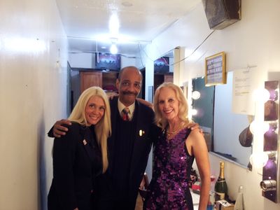 backstage Pellar Theatre dressing room at magic Castle with Kimberly Bornstein and Jack Goldfinger.