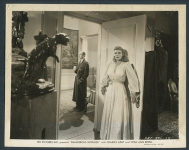 Charles Arnt and Veda Ann Borg in Dangerous Intruder (1945)
