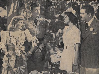 Dan Dailey, Carl Esmond, Marsha Hunt, and Ann Sothern in Panama Hattie (1942)