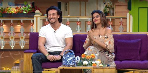Tiger Shroff and Nidhhi Agerwal in The Kapil Sharma Show (2016)