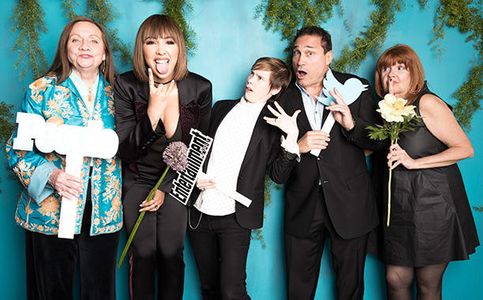(L to R) Dale Soules, Jackie Cruz, Abigail Savage, guest, and Annie Golden at the EW / People Upfronts party
