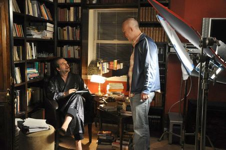Still of Dennis Brito and Director Wes Ciesla on the set of the feature film The Ideal (2011)