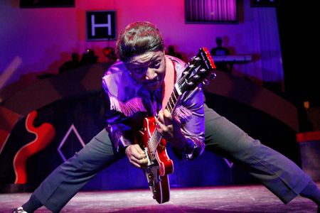 Lyle Miller as Chuck Berry in Black Ensemble Theater's 