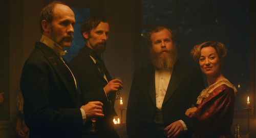 Maya Booth, Simon Paisley Day, and Edward Ashley in The Worst Man in London