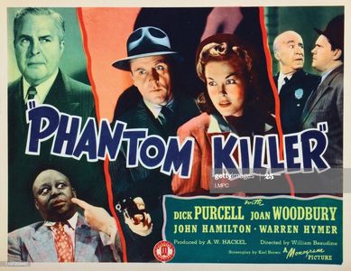John Hamilton, Warren Hymer, J. Farrell MacDonald, Mantan Moreland, Dick Purcell, and Joan Woodbury in Phantom Killer (1