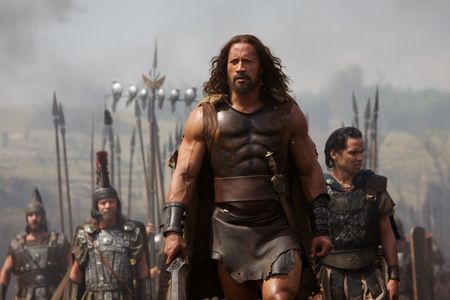 Dwayne Johnson and Reece Ritchie in Hercules (2014)