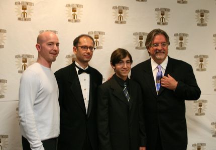 Matt Groening, David X. Cohen, and Vincent Martella at an event for Futurama: Bender's Big Score (2007)