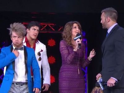 James Curtin, Dixie Carter, Nick Aldis, and Michael Hutter in TNA iMPACT! Wrestling (2004)