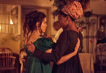 Sophie Cookson with Karla-Simone Spence in The Confessions of Frannie Langton