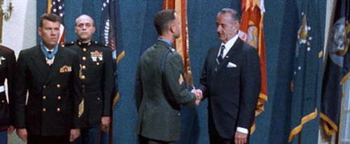 Tom Hanks and Lyndon B. Johnson in Forrest Gump (1994)