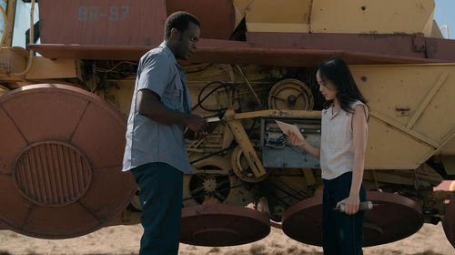 Ato Essandoh and Nicole Law in Tales From The Loop