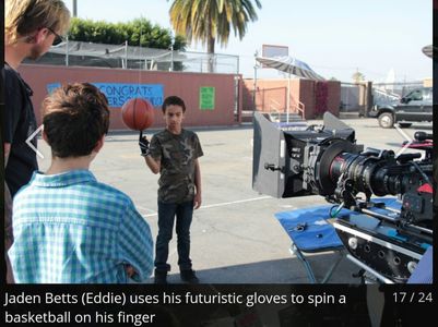 Jaden Betts on the set of Time Toys.