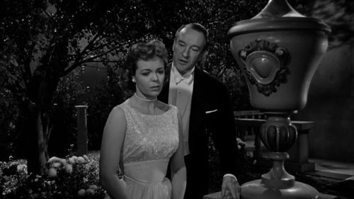 George Sanders and Nancy Gates in Death of a Scoundrel (1956)