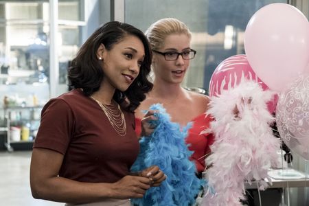 Candice Patton and Emily Bett Rickards in The Flash (2014)