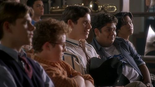Matt Doherty, Vincent LaRusso, Shaun Weiss, and Justin Wong in D3: The Mighty Ducks (1996)