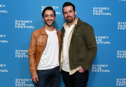 Adam Dunn and Matthew Backer at an event for Ghosted (2022)