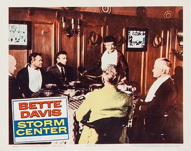 Bette Davis, Brian Keith, Curtis Cooksey, Paul Kelly, Michael Raffetto, and Howard Wierum in Storm Center (1956)