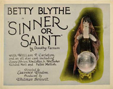Betty Blythe in Sinner or Saint (1923)