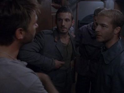 Thomas Kretschmann, Rene Heger, and Connor Donne in In Enemy Hands (2004)