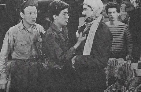 Turhan Bey, Gabriel Dell, Huntz Hall, and Billy Halop in Junior G-Men of the Air (1942)