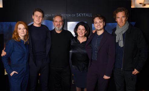 Sam Mendes, Pippa Harris, George MacKay, Benedict Cumberbatch, Dean-Charles Chapman, and Krysty Wilson-Cairns at an even