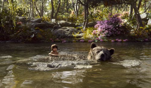 Bill Murray and Neel Sethi in The Jungle Book (2016)