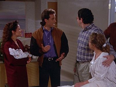 Julia Louis-Dreyfus, Jerry Seinfeld, Jeannie Elias, and Tom Alan Robbins in Seinfeld (1989)